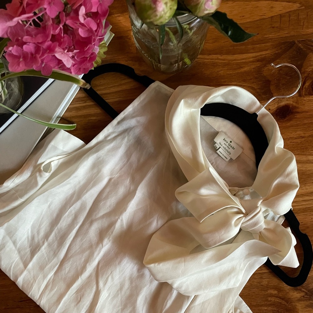 kate spade bow neck blouse